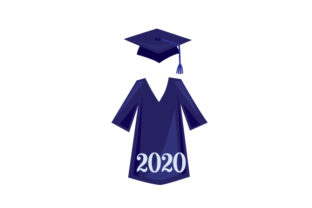 Cap and Gown in a Navy Blue Color 2021: A Timeless Graphic Design Asset for School Amp Crafts