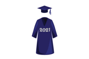 Cap and Gown in a Navy Blue Color with a Tassel 2021 Review
