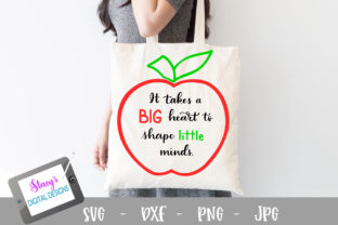 Teacher - Big Heart, Little Minds SVG for Crafts and Graphics