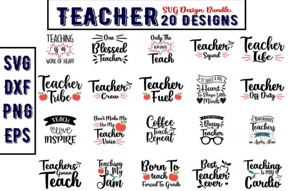 Teacher Bundle: A Versatile Graphic Design Asset for Crafts and Creative Brands